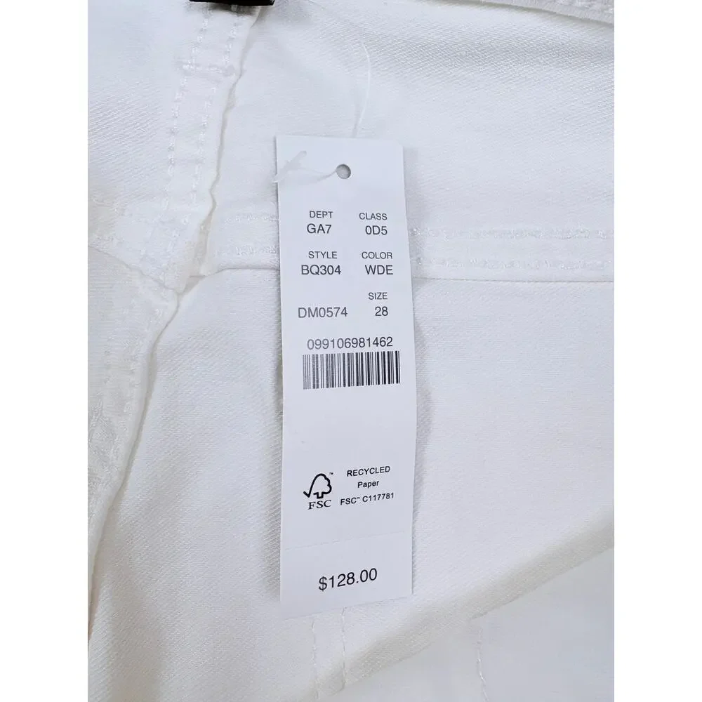 NWT J.Crew 9” Vintage Slim Straight White Jeans 28 High Rise Coastal Denim $128 - Picture 6 of 16